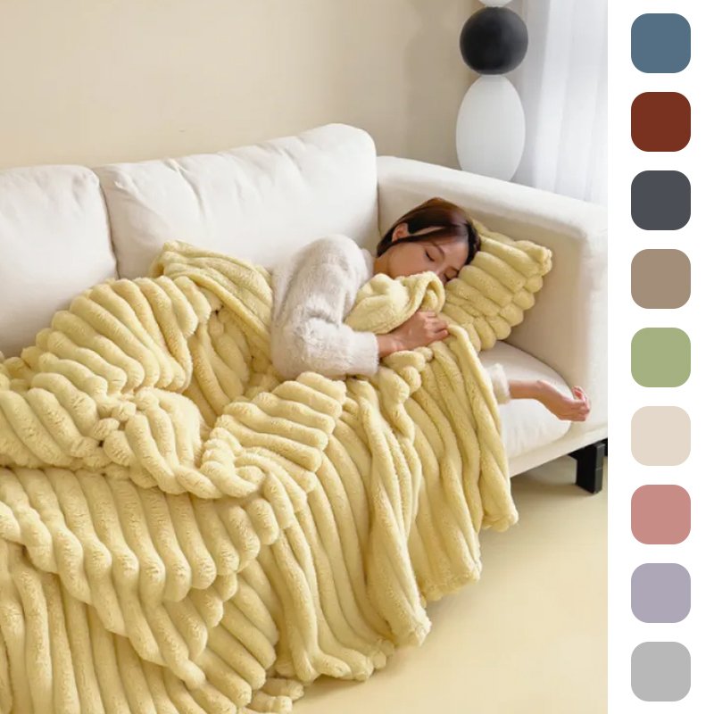 Faux-Fur Bubble Velvet Throw, supplier photo 2